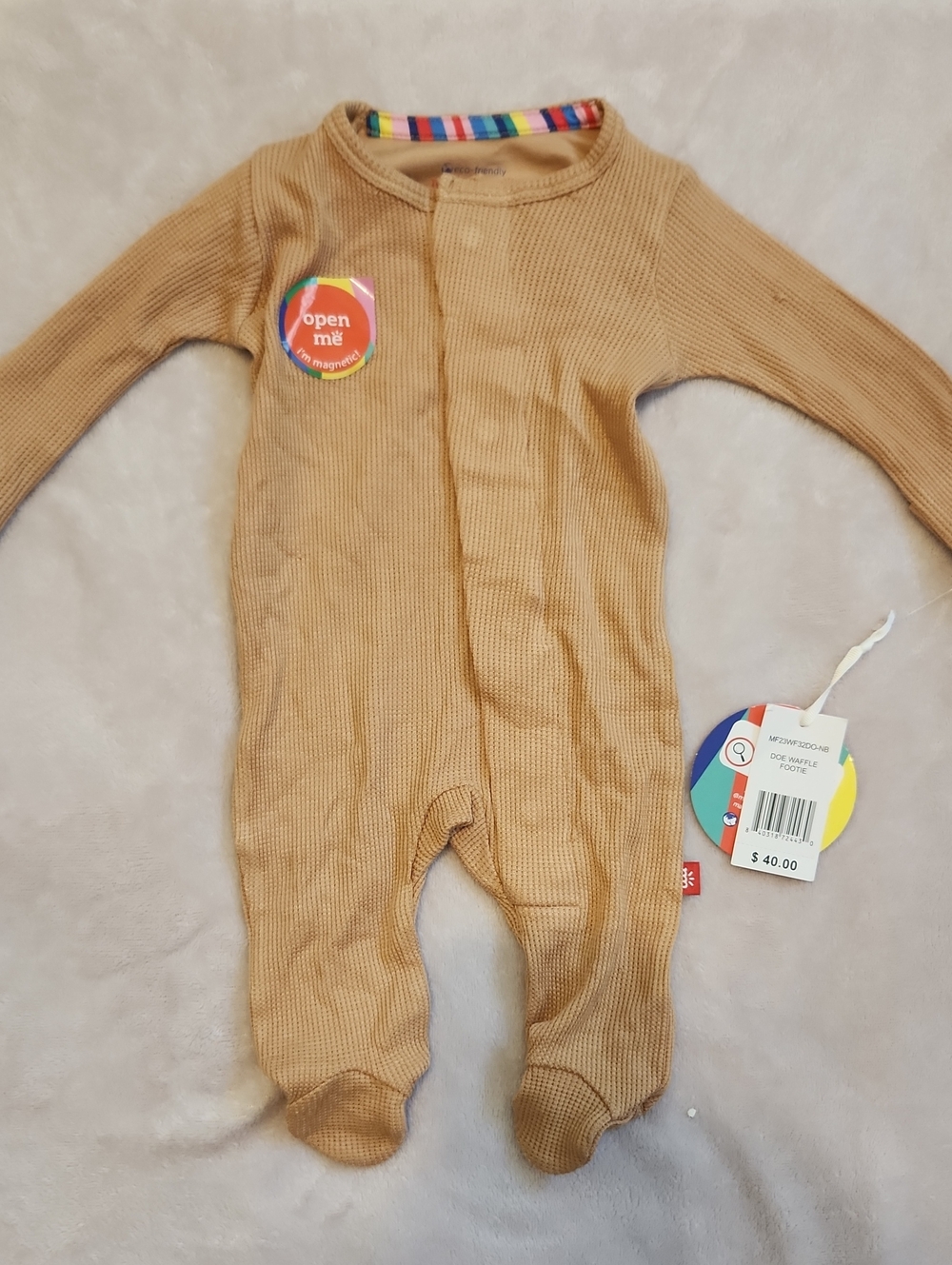 Magnetic Me Camel Ribbed Footed One-Piece - Picture 2 of 3